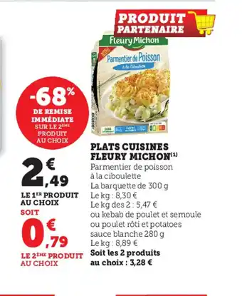Super U Plats cuisines fleury michon offre