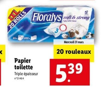 Lidl Papier toilette offre