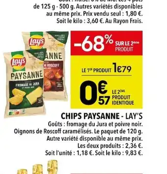 Supeco Chips paysanne lay's offre