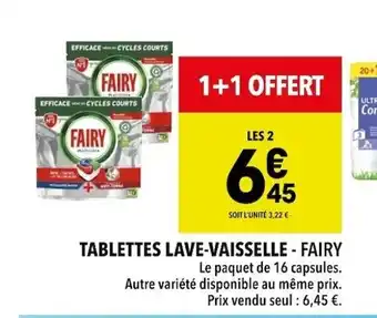 Tablettes lave vaisselle fairy