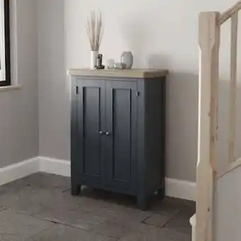 Meuble à chaussures en bois finition bleu profond hove