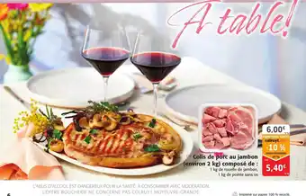 Colruyt Colis de porc au jambon environ 2kg compose de offre