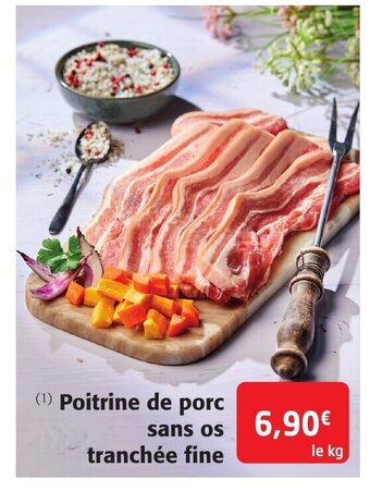 Colruyt Poitrine de porc sans os tranchee fine offre