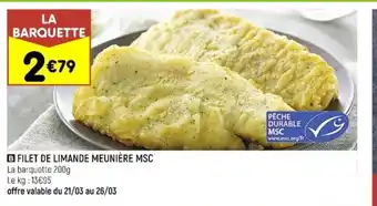 Filet de limande meuniere MSC