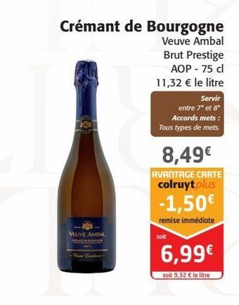 Colruyt Crémant de bourgogne offre