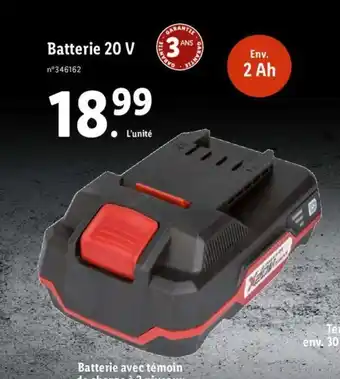 Lidl Batterie 20 V offre