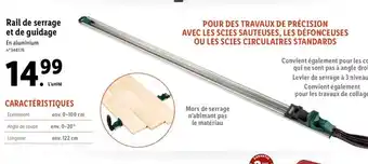 Lidl Rail de serrage et de guidage offre