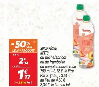 Netto Sirop peche netto offre