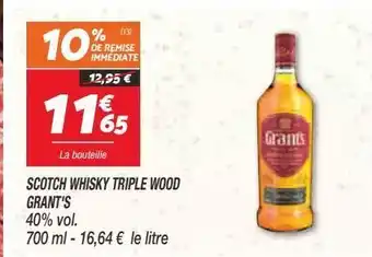 Scotch whisky triple wood grant's