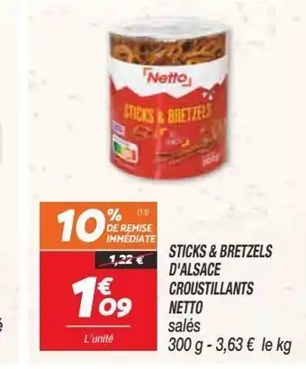 Sticks & bretzels d`alsace crostillants netto