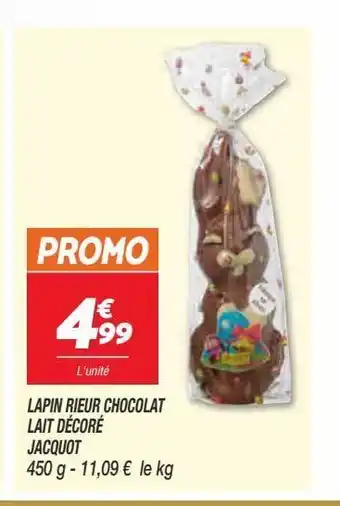Netto Lapin rieur chocolat lait decore jacquot offre