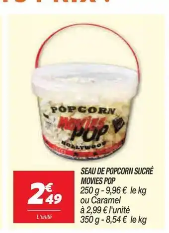 Seau de pop-corn sucre movies pop
