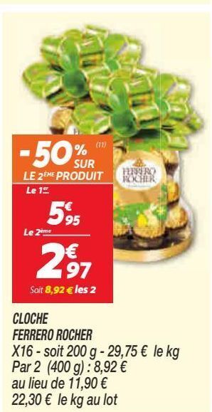 Cloche ferrero rocher