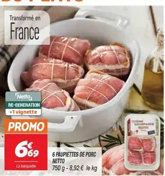6 paupiettes de porc netto
