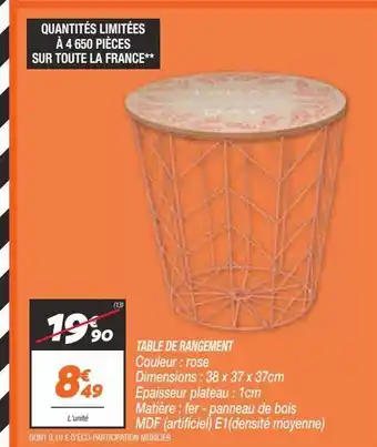 Table de rangement