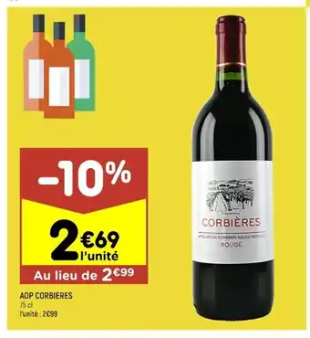 Leader Price Aop Corbieres offre