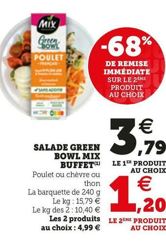 U Express SALADE GREEN BOWL offre