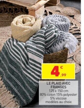 Stokomani Le Plaid Avec Franges offre