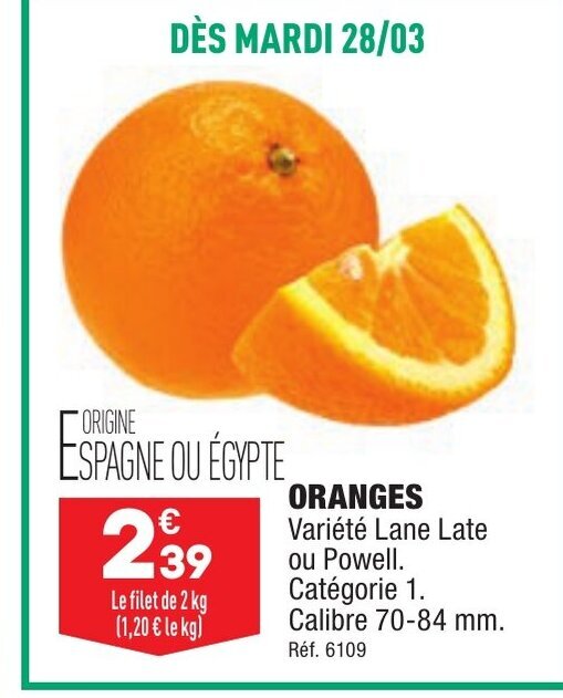 Promo Oranges chez ALDI