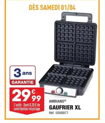 ALDI Gaufrier XL offre