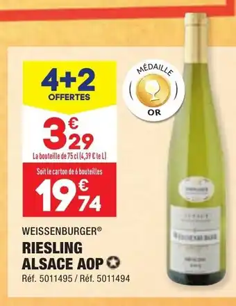 ALDI Riesling Alscae AOP offre