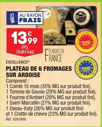 Plateau De 6 Fromages Sur Ardoise