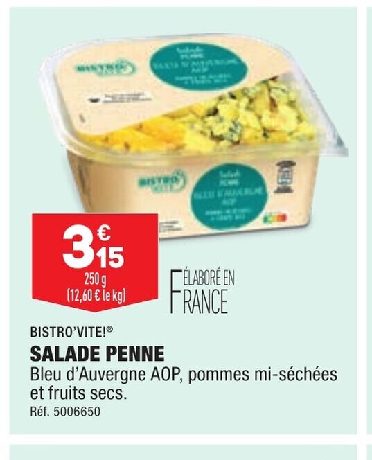 Promo Salade Penne chez ALDI