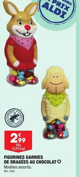 ALDI Figurines Garnies De Dragées Au Chocolat offre