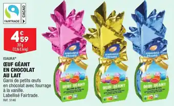 ALDI Œufs Géant en Chocolat au Lait offre