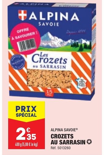 ALDI Crozets Au Sarrasin offre