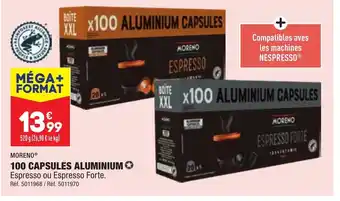 ALDI 100 Capsules Aluminium offre