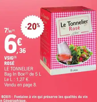 E.Leclerc Vsig Rosè Le Tonnelier offre