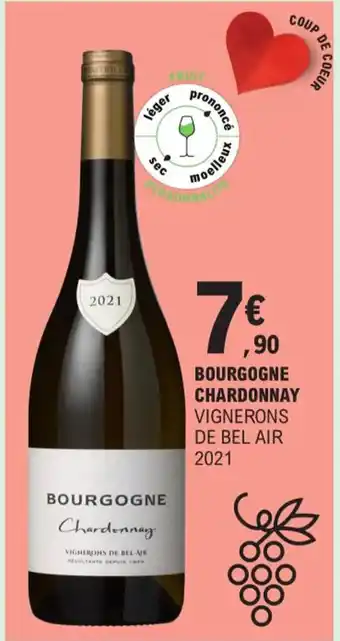 E.Leclerc Bourgogne Chardonnay Vignerons De Bel Air 2021 offre