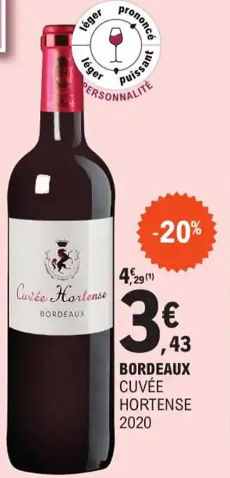 Bordeaux Cuvèe Hortense 2020