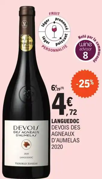 E.Leclerc Languedoc De Vois Des Agneaux D'Aumelas 2020 offre
