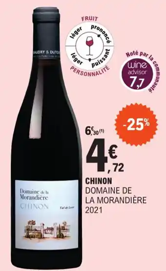 E.Leclerc Chinon Domaine De La Morandière 2021 offre