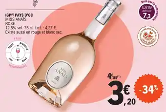 E.Leclerc IGP Pays D'oc Miss Anaïs Rosé offre