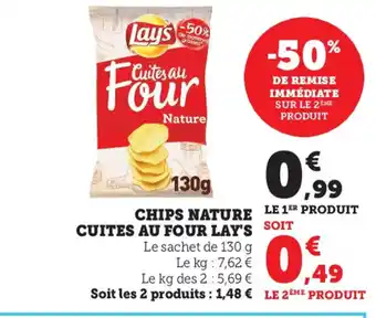 Super U Chips Nature Cuits Au Flour Lay's offre
