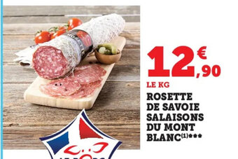 Super U Rosette De Savoie Salaisons Du Mont Blanc offre