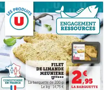Super U Filet De Limande Meuniere U offre
