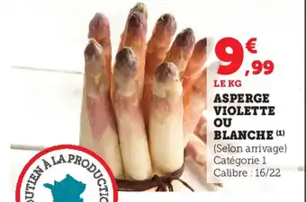 Super U Asperge Violette Ou Blanche offre