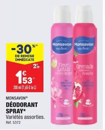 ALDI Déodorant Spray offre