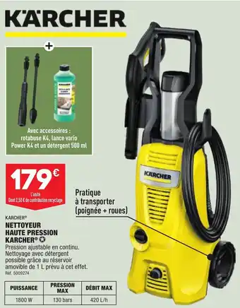 ALDI Nettoyeur haute Pression Karcher offre