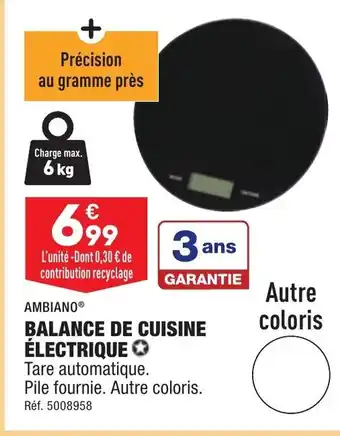 Balance De Cuisine électrique