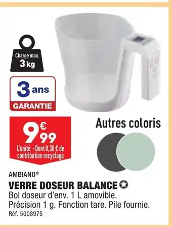 ALDI Verre Doseur Balanche offre