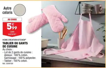 ALDI Tablier Ou Gants De Cuisine offre