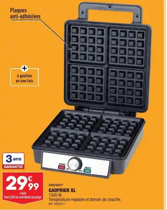 ALDI Gaufrier XL offre