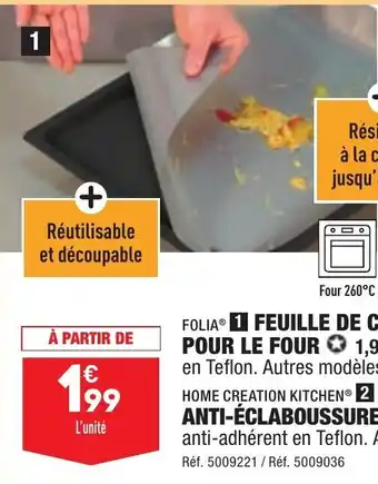 ALDI Feuille De Cuisson Ou Film De Protection Pour Le Four offre
