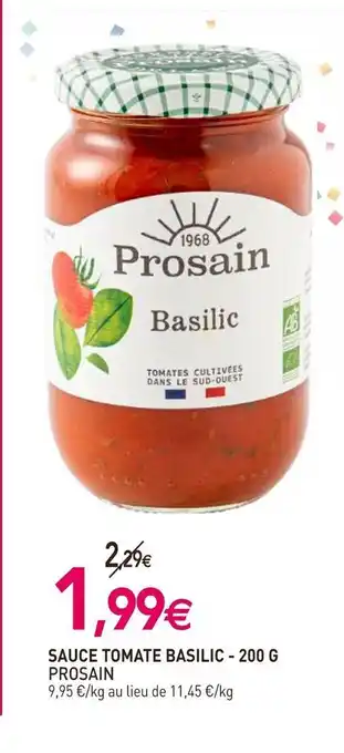 Sauce tomate basilic prosain