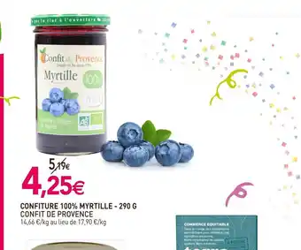 Confiture 100% myrtille 290g confit de provence